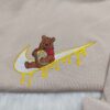 Winnie the Pooh Nike Sweatshirt, Disney Embroidered Hoodie, Custom Nike Swoosh Shirt