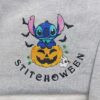 Stitchoween Pumpkin Shirt, Lilo & Stitch Embroidered Hoodie, Disney Halloween Shirts