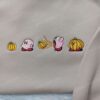 Pumpkin Kirby Embroidered Sweatshirt, Hungry Kirby Embroidered Hoodie, Cute Halloween Shirts
