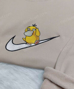 Confused Psyduck Embroidered Hoodie, Funny Headache Pokemon Sweatshirt, Custom Misty’s Duck Pokemon Apparel (4)