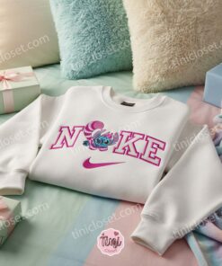 Stitch Cheshire Cat Embroidered Sweatshirt, Custom Experiment 626 Alice in Wonderland Hoodie, Minimalist Ohana Crewneck, Gift for Disney Lovers (2)