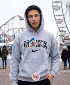 Baby Donald Duck Embroidered Sweatshirt, Disney Embroidered Hoodie, Cartoon Embroidered T shirt (1)