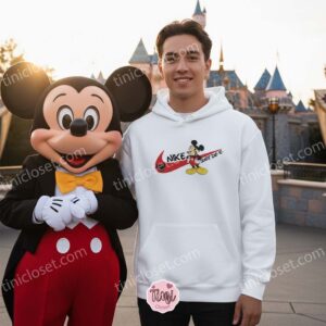 Mickey Mouse Just Do It Embroidered Hoodie, Custom Disney Sweatshirt, Mickey Embroidered Tee (1)