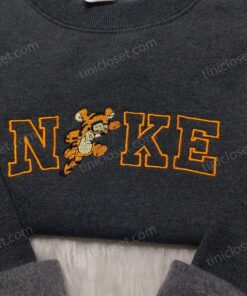 Tigger Embroidered Sweatshirt, Winnie The Pooh Swoosh Hoodie, Disney Character Shirt (2)