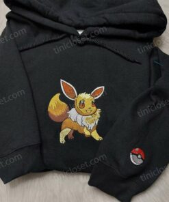 Eevee Embroidered Pokemon Shirt, Kawaii Anime Hoodie Tee Crewneck, Premium Pokemon Anime Apparel 3 Eevee Embroidered Pokemon Shirt, Kawaii Anime Hoodie Tee Crewneck, Premium Pokemon Anime Apparel (4)