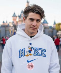Donald Duck Hat Embroidered Shirt, Cartoon Character Sweatshirt, Disney Hoodie (3)