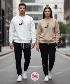 Ash Ketchum and Pikachu Besties Embroidered Hoodie, Embroidered Pokemon Duo Sweatshirt, Sporty Anime T shirt (1)