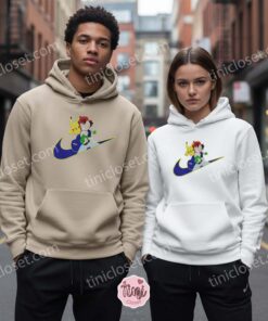 Ash Ketchum and Pikachu Besties Embroidered Hoodie, Embroidered Pokemon Duo Sweatshirt, Sporty Anime T shirt (2)