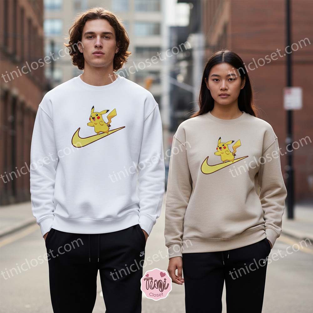 Cute Pikachu Waving Embroidered Shirt, Happy Pokemon Sporty T-Shirt, Anime Streetwear Tee Cute Pikachu Waving Embroidered Shirt, Happy Pokemon Sporty T-Shirt, Anime Streetwear Tee