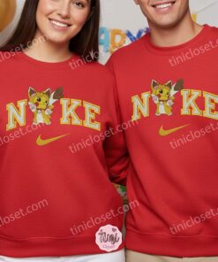 Pokemon Pikachu Neko Costume Embroidered Crewneck, Pokemon Sweatshirt, Girlfriend Anniversary Gift (2)