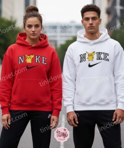 Pikachu Character Embroidered T-Shirt, Cute Electric Anime Crewneck, Bestie Matching Shirts 2 Pikachu Character Embroidered T Shirt, Cute Electric Anime Crewneck, Bestie Matching Shirts (3)