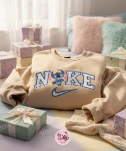 Stitch Heart Eyes Valentine Hoodie, Custom Romantic Experiment 626 Embroidered Shirt, Ohana Family Anniversary Crewneck, Gift for Him Her (2)