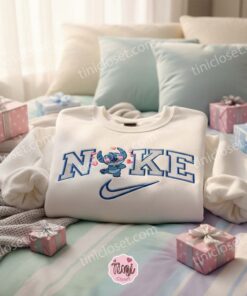 Stitch Heart Eyes Valentine Hoodie, Custom Romantic Experiment 626 Embroidered Shirt, Ohana Family Anniversary Crewneck, Gift for Him Her (3)