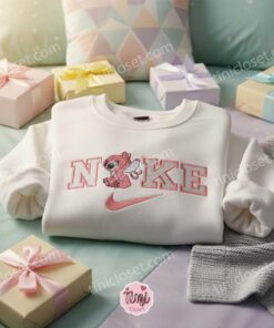 Angel Embroidered Sweatshirt, Custom Experiment 624 Hoodie, Minimalist Ohana Means Family Crewneck, Personalized Disney Gift (1)