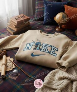 Stitch Cosplay Harry Potter Magic Wand Embroidered Hoodie, Hogwarts Spellcasting Experiment 626 Sweatshirt, Gift for Potterheads (2)