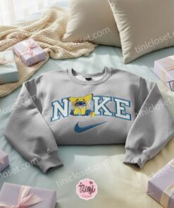 Stitch Cosplay Pikachu Embroidered Hoodie, Custom Pokemon Experiment 626 Sweatshirt, Ohana Means Family Crewneck, Disney Gift for Him Her (3)
