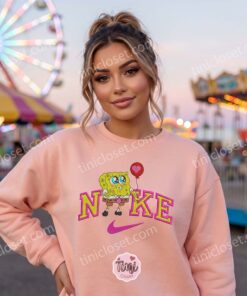 SpongeBob Heart Balloon Embroidered Sweatshirt, Cute Valentine T shirt, Matching Nostalgic Character Hoodies (3)