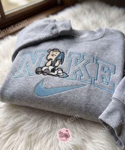 Charlie Brown and Snoopy Embroidered Sweatshirt, Peanuts Cartoon Embroidered Shirt, Oversized Hoodie For Girlfriend, Just Because Gift For Him 2 Charlie Brown and Snoopy Embroidered Sweatshirt, Peanuts Cartoon Embroidered Shirt, Oversized Hoodie For Girlfriend, Just Because Gift For Him (2)