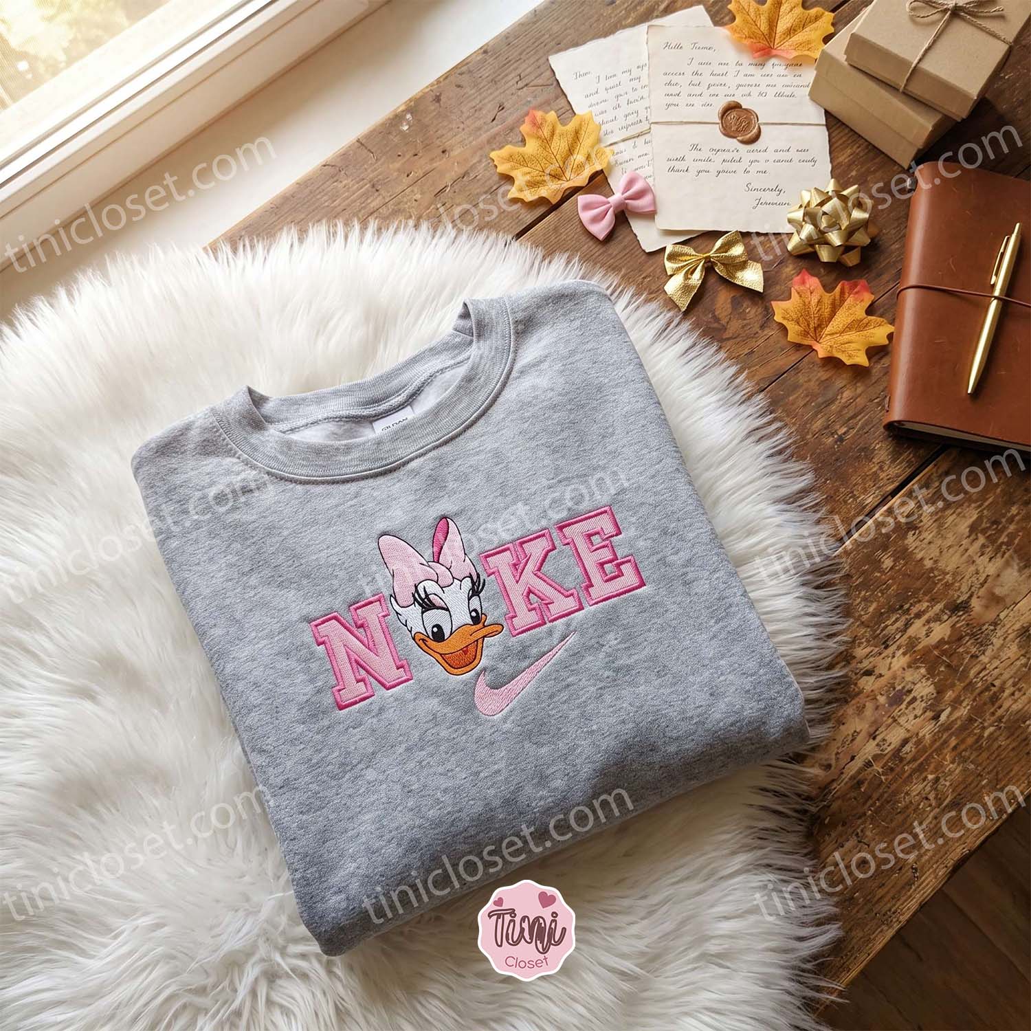 Daisy Duck Embroidered T-shirt, Vintage Disney Character Hoodie, Retro Sporty Cartoon Apparel, Birthday Gift for Her Daisy Duck Embroidered T-shirt, Vintage Disney Character Hoodie, Retro Sporty Cartoon Apparel, Birthday Gift for Her