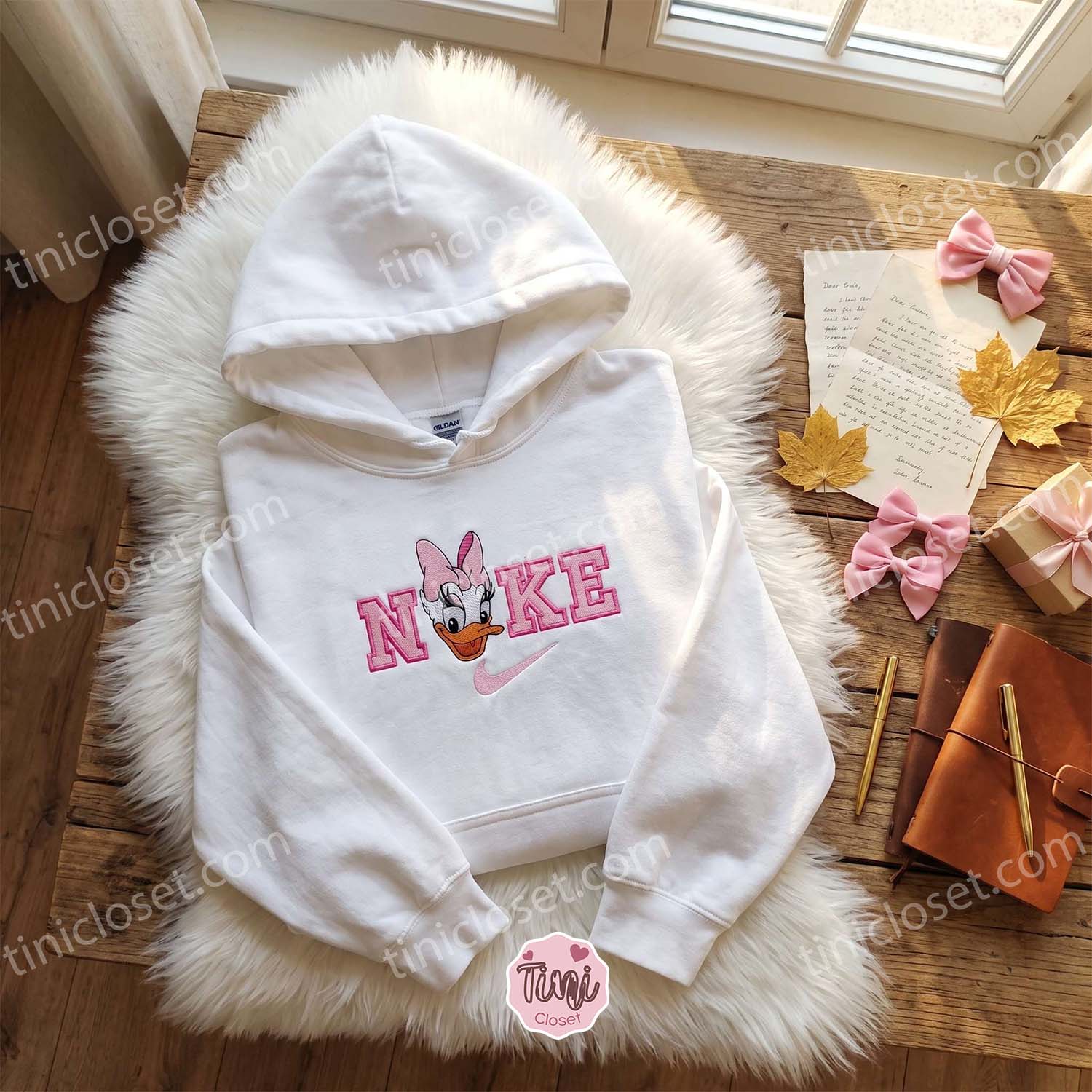 Daisy Duck Embroidered T-shirt, Vintage Disney Character Hoodie, Retro Sporty Cartoon Apparel, Birthday Gift for Her Daisy Duck Embroidered T-shirt, Vintage Disney Character Hoodie, Retro Sporty Cartoon Apparel, Birthday Gift for Her
