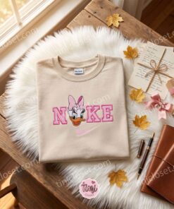 Daisy Duck Embroidered T shirt, Vintage Disney Character Hoodie, Retro Sporty Cartoon Apparel, Birthday Gift for Her (4)