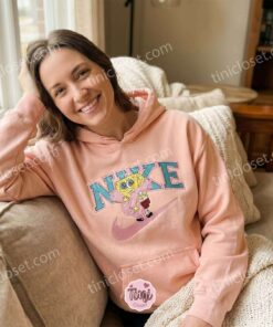 SpongeBob Pink Boa Embroidered Sweatshirt, Cozy Gifts For Girlfriend, Custom Cartoon Hoodie & T shirt (3)