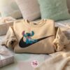 Swoosh Stitch Embroidered Sweatshirt, Custom Experiment 626 Hoodie, Minimalist Ohana Means Family Crewneck, Personalized Disney Gift