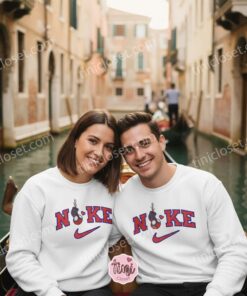 Spider Man Inspired Swoosh Crewneck, Embroidered Hanging Spidey Hoodie Embroidered Spidey Heart Gift for Him and Her (3)