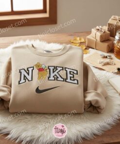Flowers Winnie The Pooh Embroidered Sweater, Disney Embroidered Crewneck, Best Gift Ideas