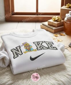 Winnie The Pooh and Teddy Bear Embroidered Crewneck, Disney Embroidered Sweater, Cartoon Embroidered Shirt 2 Winnie The Pooh and Teddy Bear Embroidered Crewneck, Disney Embroidered Sweater, Cartoon Embroidered Shirt (3)
