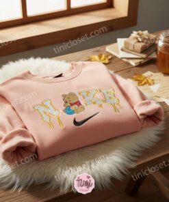 Winnie The Pooh Honey Embroidered Sweater, Disney Embroidered Crewneck, Cartoon Embroidered Shirt 2 Winnie The Pooh Honey Embroidered Sweater, Disney Embroidered Crewneck, Cartoon Embroidered Shirt (2)