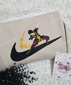 Zuko x Nike Swoosh Anime Embroidered Hoodie, Avatar Embroidered Shirt, Nike Inspired Embroidered Shirt (3)