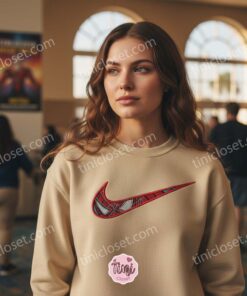 Custom Spider Man Embroidered Hoodie, Vintage Superhero Crewneck Sweatshirt, Minimalist Superhero Cotton Tee (3)