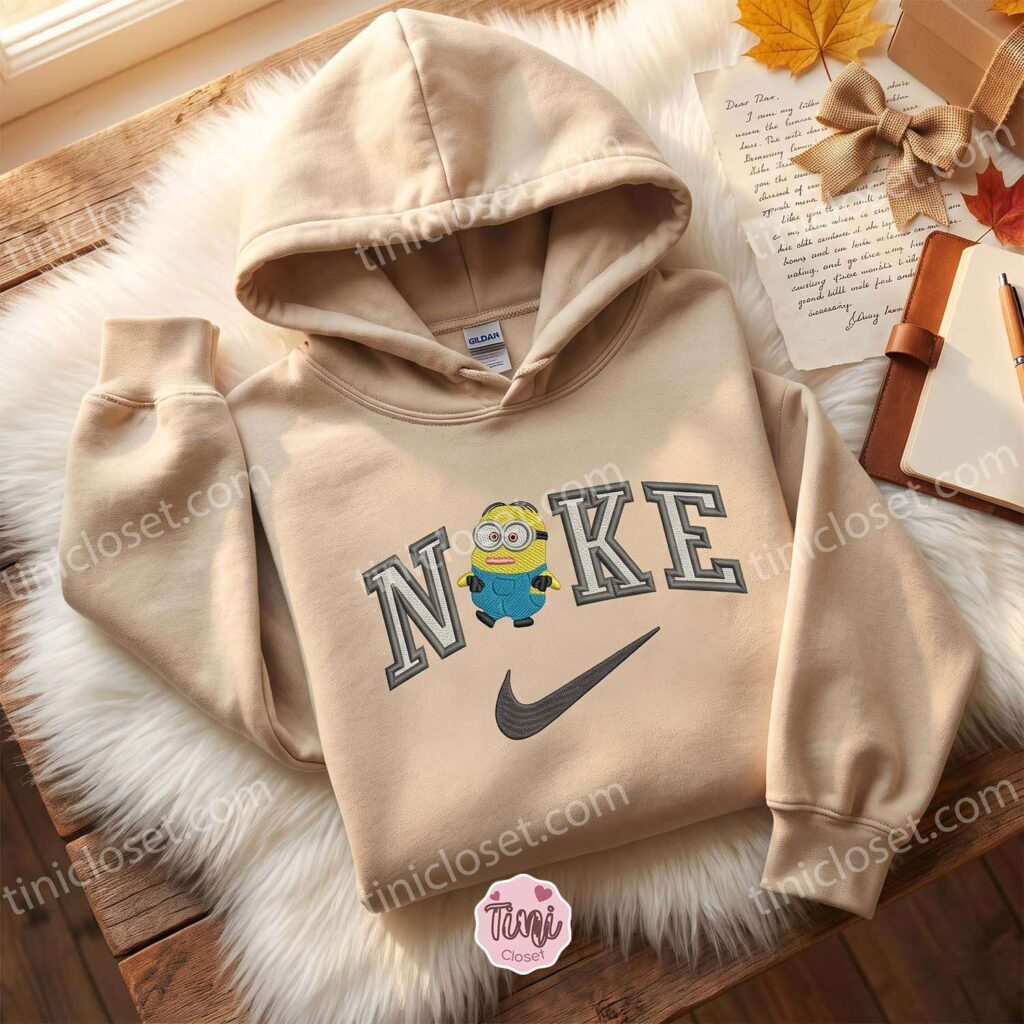 Dave Minion Embroidered T-shirt, Minions Characters Movie Embroidered Sweatshirt, Sending A Hug Gift Dave Minion Embroidered T-shirt, Minions Characters Movie Embroidered Sweatshirt, Sending A Hug Gift