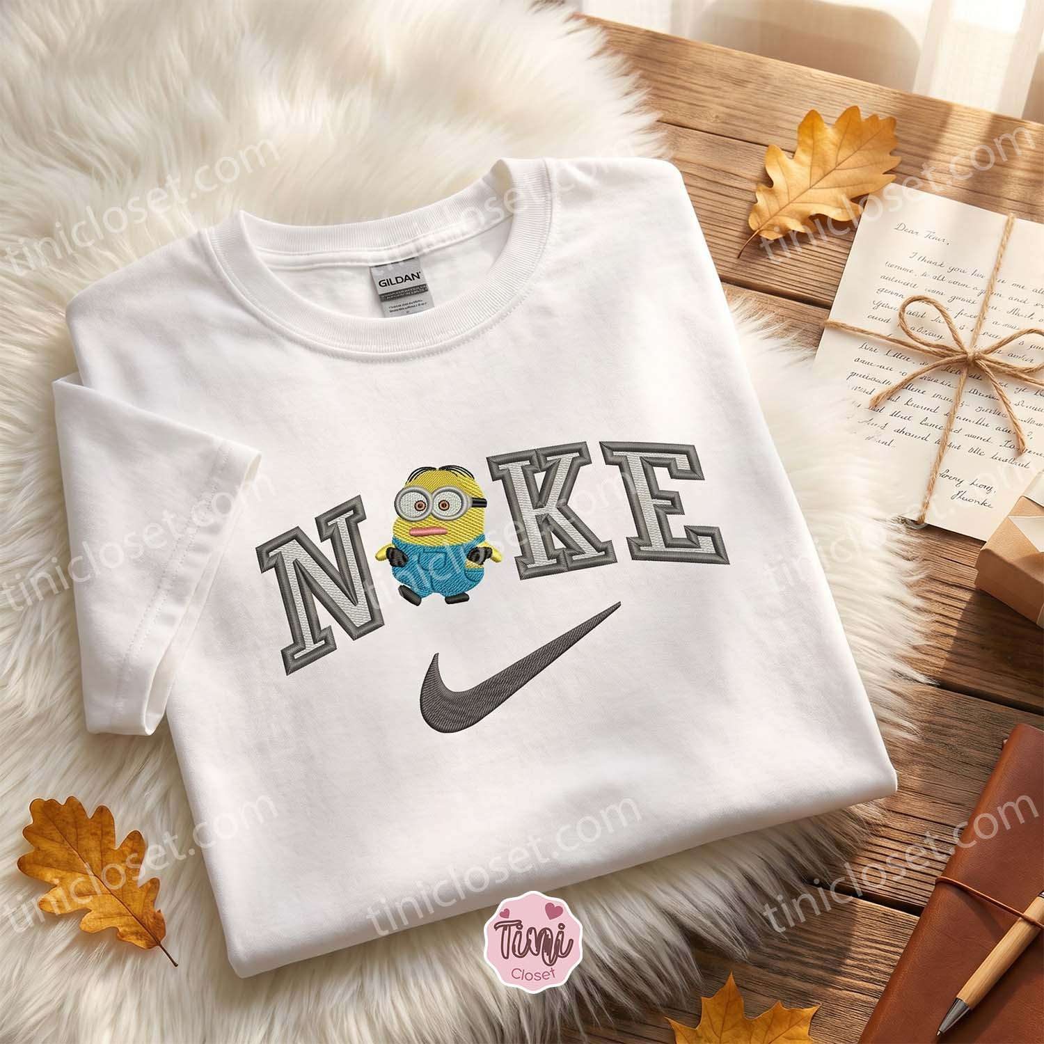 Dave Minion Embroidered T-shirt, Minions Characters Movie Embroidered Sweatshirt, Sending A Hug Gift Dave Minion Embroidered T-shirt, Minions Characters Movie Embroidered Sweatshirt, Sending A Hug Gift