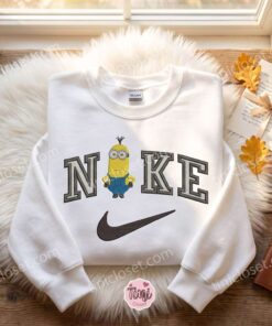 Kevin Minion Embroidered Hoodie, Minions Movie Embroidered Sweatshirt, Sending A Hug Gift