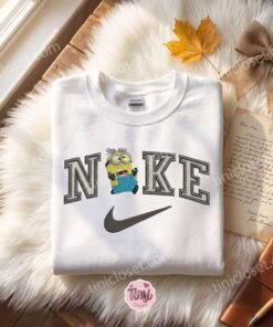 Dave Minion Embroidered Hoodie, Minions Movie Embroidered Sweatshirt, Sending A Hug Gift
