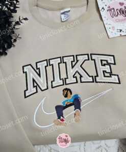 J Cole x Nike Embroidered Sweatshirt, Celebrity Embroidered Shirt, Nike Inspired Embroidered Shirt