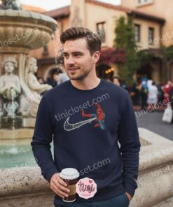 Spider Man Marvel Universe Embroidered Sweatshirt, Custom Comic Hoodie, Hero Fan Apparel (1)