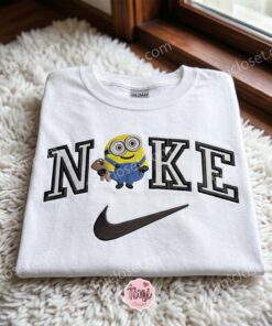 Minion Bob with Tim Bear Embroidered Hoodie, Minions Movie Embroidered Sweatshirt, Embroidered T-shirt 1 Minion Bob with Tim Bear Embroidered Hoodie, Minions Movie Embroidered Sweatshirt, Embroidered T shirt (1)