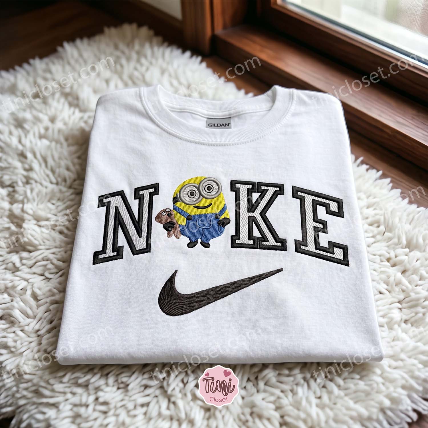 Minion Bob with Tim Bear Embroidered Hoodie, Minions Movie Embroidered Sweatshirt, Embroidered T-shirt Minion Bob with Tim Bear Embroidered Hoodie, Minions Movie Embroidered Sweatshirt, Embroidered T-shirt