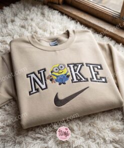 Minion Bob with Tim Bear Embroidered Hoodie, Minions Movie Embroidered Sweatshirt, Embroidered T shirt (2)