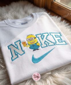 Minion Phil Drinking Beer Embroidered Sweatshirt, Minions Movie Embroidered Hoodie, Unique Gift Ideas For Family And Friends (2)