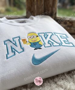 Minion Phil Drinking Beer Embroidered Sweatshirt, Minions Movie Embroidered Hoodie, Unique Gift Ideas For Family And Friends (3)