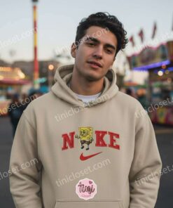 Funny SpongeBob Embroidered Sweatshirt, SpongeBob SquarePants Cartoon T shirt, Boyfriend Hoodie Gift (1)