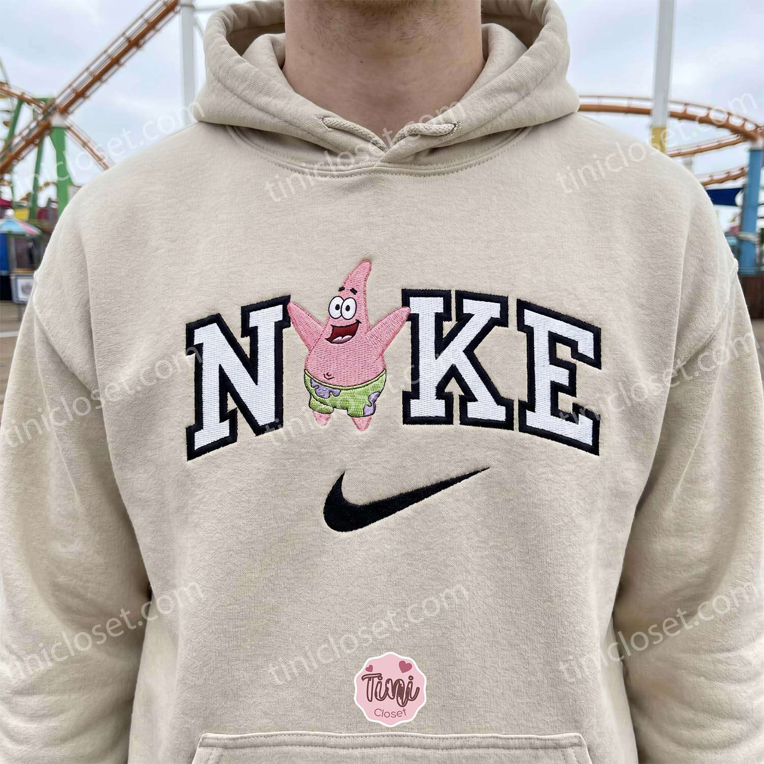 Funny Patrick Star Embroidered Sweatshirt, SpongeBob SquarePants Cartoon Character Embroidered Hoodie, Just Because Gift For Her Funny Patrick Star Embroidered Sweatshirt, SpongeBob SquarePants Cartoon Character Embroidered Hoodie, Just Because Gift For Her
