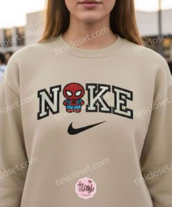 Chibi Spider Man Embroidered Sweatshirt, Hoodie & Tee (2)