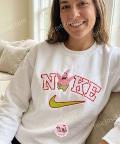 Patrick Star Embroidered Crewneck, SpongeBob SquarePants Embroidered Shirt, Cozy Gifts For Girlfriend (2)