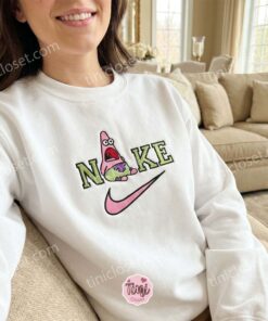 Funny Patrick Star Embroidered Crewneck, SpongeBob SquarePants Cartoon Embroidered Hoodie, Miss You Gift For Him and Her 1 Funny Patrick Star Embroidered Crewneck, SpongeBob SquarePants Cartoon Embroidered Hoodie, Miss You Gift For Him and Her (1)