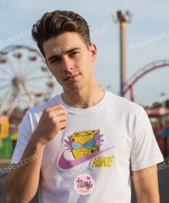 Cool SpongeBob Embroidered Sweatshirt, Retro Cartoon Sunglasses T shirt, Bestie Matching Shirts (1)